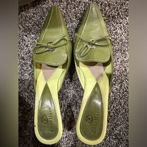 Cole Haan Women's Olive Green Slip-On Loafers